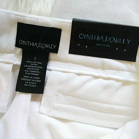 SALE! NWD Cynthia Rowley White Cropped Ankle Pants - Picture 5 of 6